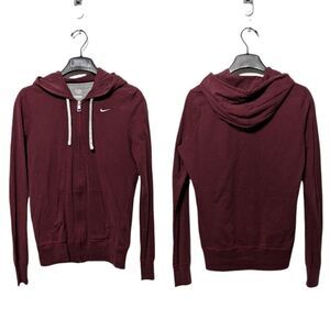NIKE The Athletic Dept Maroon Zip Hoodie Jacket L